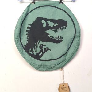 Accompany Us Jurassic World Born To Be Wild Pillow Cover NWT Green Round 18x18